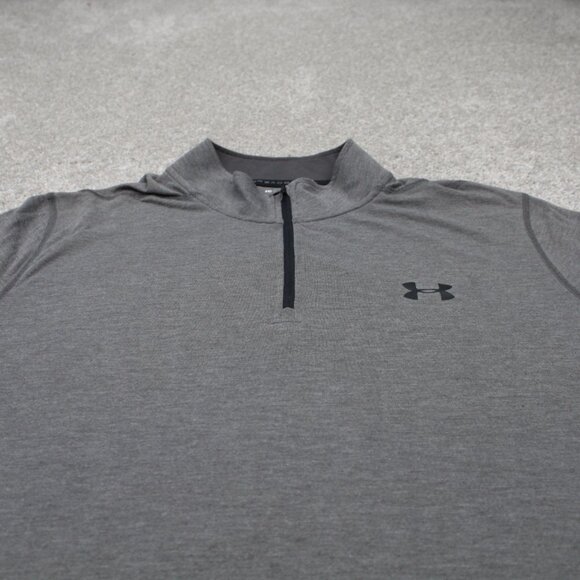 Under Armour Threadborne Sweatshirt Adult 2XL XXL Gray UA 1/4 Zip L/S Sweater - Picture 4 of 12